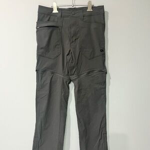 Mens Outdoor Research Equinox Convertible Pants 30 waist 32" inseam Dark Grey